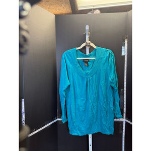 Women's Lane Bryant Plus 22/24 Teal Long Sleeve Tee Shirt